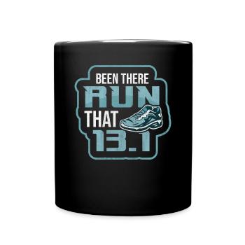 13.1 Been There Run That - Coureur de semi-marathon - Mug uni - noir - Devant