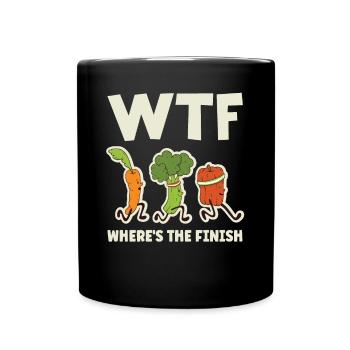 WTF - Où est le coureur de marathon amusant d’arrivée - Mug uni - noir - Devant