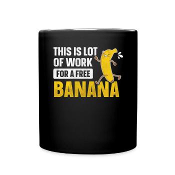 Beaucoup de travail pour les coureurs de marathon de banane gratuits - Mug uni - noir - Devant