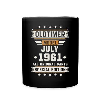 Oldtimer July 1961 Birthday Gift - Full Colour Mug - black - Front