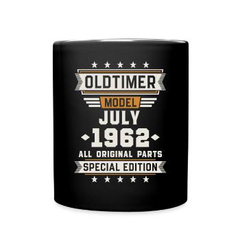 Oldtimer Juli 1962 Geburtstag Geschenk - Tasse einfarbig - Schwarz - Vorne