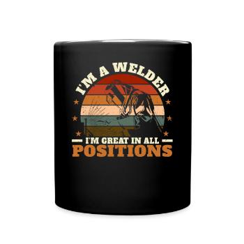 Lustiger Schweißer Schweißer Geschenk - Tasse einfarbig - Schwarz - Vorne