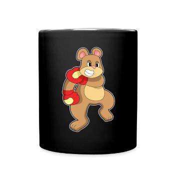 Boxer Bear Boxer Gants de boxe Boxe - Mug uni - noir - Devant