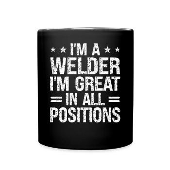 Lustiger Schweißer Schweißer Geschenk - Tasse einfarbig - Schwarz - Vorne