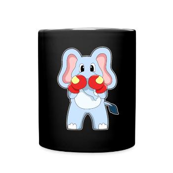 Elephant Boxer Gants de boxe Boxe - Mug uni - noir - Devant