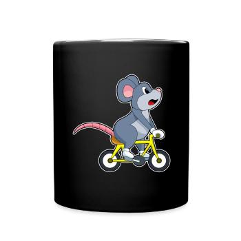 Vélo souris - Mug uni - noir - Devant
