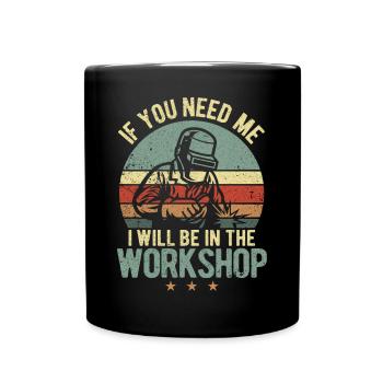 Funny Welder Welding Retro Gift - Full Colour Mug - black - Front