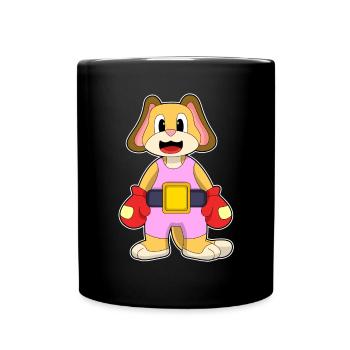 Dog Boxer Boxing Gloves Boxing - Full Colour Mug - black - Front