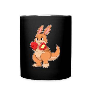 Kangaroo Boxer Boxing Gloves Boxing - Full Colour Mug - black - Front