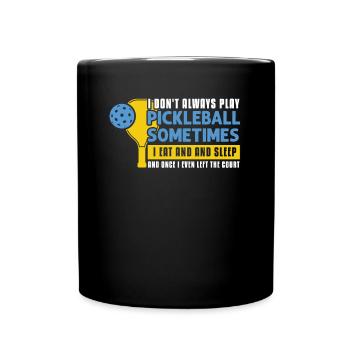 Amateurs de pickleball Drôle de pickleball - Mug uni - noir - Devant