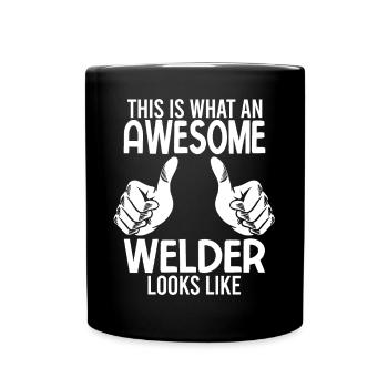 Lustiger Schweißer Schweißer Geschenk - Tasse einfarbig - Schwarz - Vorne
