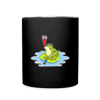 Lustiger Frosch  - Tasse einfarbig - Schwarz - Vorne