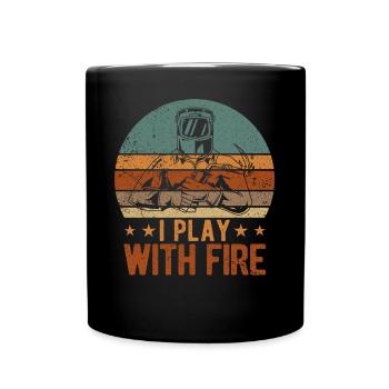 Funny Welder Welding Retro Gift - Full Colour Mug - black - Front