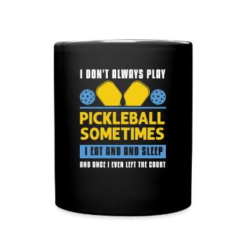 Amateurs de pickleball Drôle de pickleball - Mug uni - noir - Devant