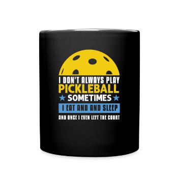 Amateurs de pickleball Drôle de pickleball - Mug uni - noir - Devant