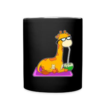 Giraffe Kokosnuss - Tasse einfarbig - Schwarz - Vorne