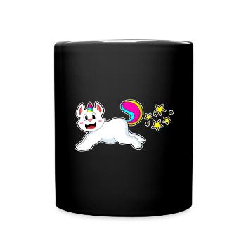 Licorne Chat - Mug uni - noir - Devant