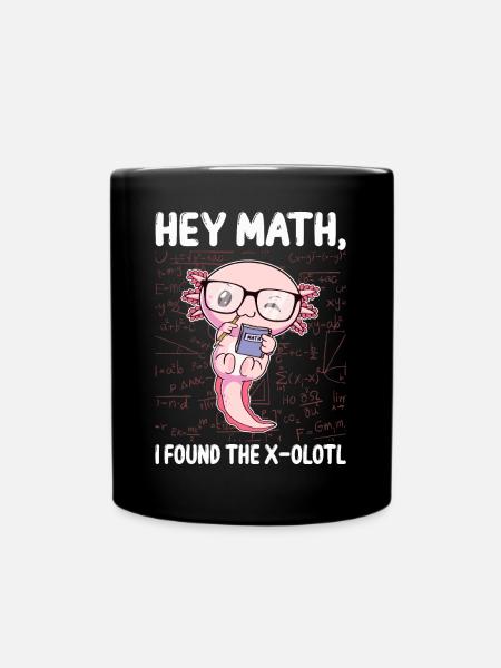 Drôle Math Axolotl Math Cadeau - Mug uni - noir