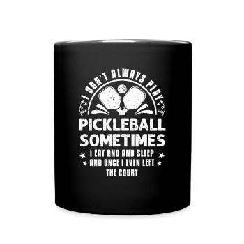 Amateurs de pickleball Drôle de pickleball - Mug uni - noir - Devant