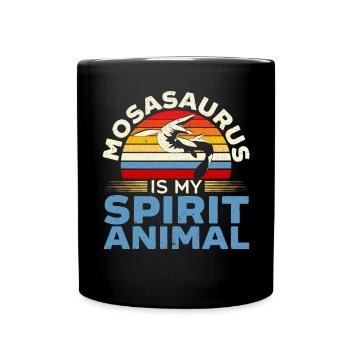 Mosasaurus est mon animal paléontologue Dino - Mug uni - noir - Devant