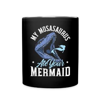 Mon Mosasaurus a mangé ta sirène paléontologue Dino - Mug uni - noir - Devant