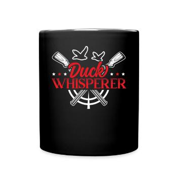 Entenflüsterer Wasservögel Jagd Tierjäger - Tasse einfarbig - Schwarz - Vorne