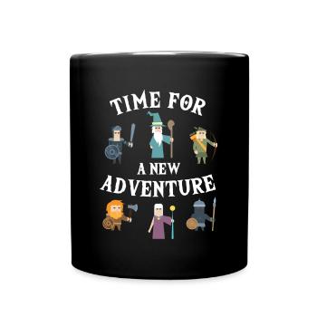 Time For New Adventure PnP RPG Jeu de rôle Pen - Mug uni - noir - Devant