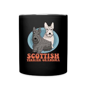 Grand-mère terrier écossaise | Cadeau de propriétaire de chien - Mug uni - noir - Devant