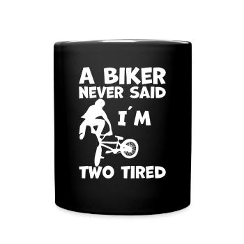 Les motards BMX qui aiment montrer leurs astuces - Mug uni - noir - Devant
