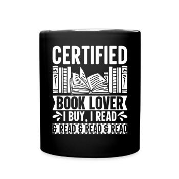 Bookaholic Bookish Fantasy Lesen Lifestyle Geschen - Tasse einfarbig - Schwarz - Vorne