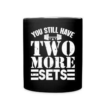 Ironic Quotes Funny Workout Sixpacks Fitness - Full Colour Mug - black - Front