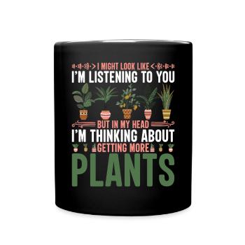 Ernte Blumen Sukkulenten Entspannen und Chillen Ge - Tasse einfarbig - Schwarz - Vorne