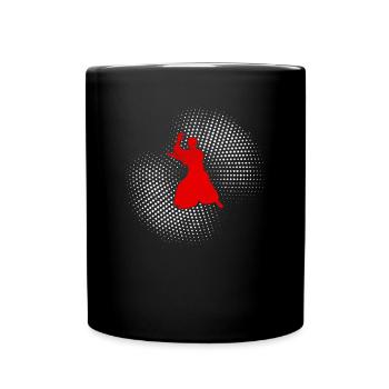Aikido - Tasse einfarbig - Schwarz - Vorne