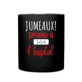 jumeaux promo à l hôpital - Mug uni - noir - Devant