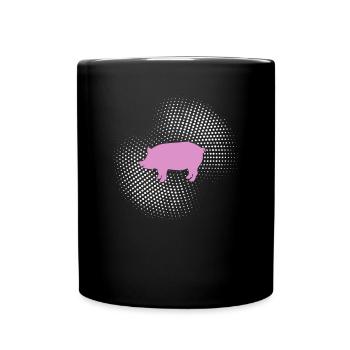 Cochon - Mug uni - noir - Devant