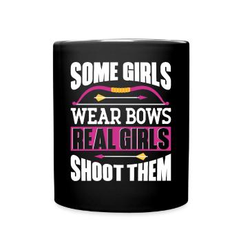 Archery Bow Archer Girl Some Girls - Full Colour Mug - black - Front