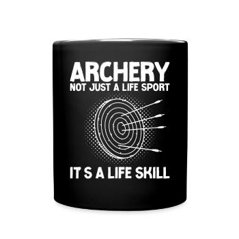 Archery Bow Archer Vintage Target - Full Colour Mug - black - Front