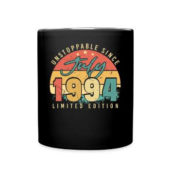 1994 Juli Geschenkidee - Tasse einfarbig - Schwarz - Vorne