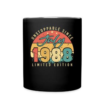 Best month of birth July 1988 - Full Colour Mug - black - Front