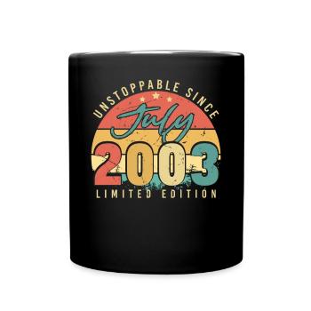 Geboren Im Juli 2003 - Tasse einfarbig - Schwarz - Vorne