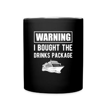 Avertissement J’ai acheté la chemise du paquet de boissons - Mug uni - noir - Devant
