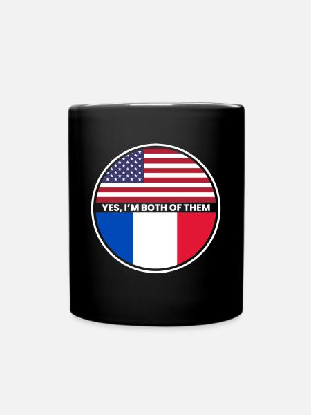 Oui, je suis tous les deux France Usa - Mug uni - noir
