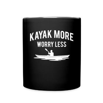 Kayak Plus De Souci Moins Cadeau Kayak Chemise - Mug uni - noir - Devant