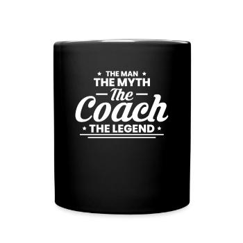 Coach Baseball Shirt Geschenk - Tasse einfarbig - Schwarz - Vorne