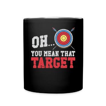 Archery Bow Archer Vintage Target - Tasse einfarbig - Schwarz - Vorne