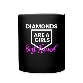 Les diamants sont un cadeau de chemise de meilleur ami pour les filles - Mug uni - noir - Devant