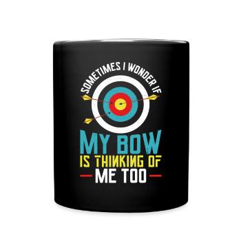 Archery Bow Archer Vintage Target - Full Colour Mug - black - Front