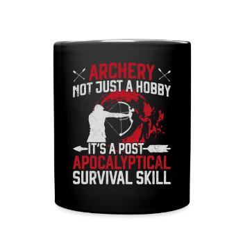 Archery Bow Archer Vintage Archery - Full Colour Mug - black - Front