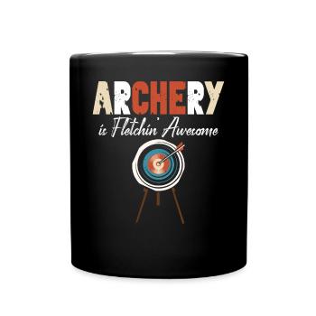 Archery Bow Archer Vintage Target - Full Colour Mug - black - Front