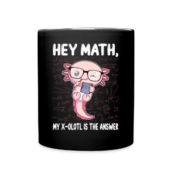 Drôle Math Axolotl Math Cadeau - Mug uni - noir - Devant